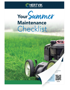 Hertvik Summer Home Maintenance Checklist